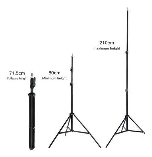 Soporte Trípode Multifuncional 2,1mts Cámara Luces Flash Col