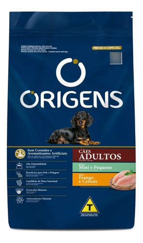 Ração Origens Cães Adultos Mini E Pequenos Sabor Frango 15kg