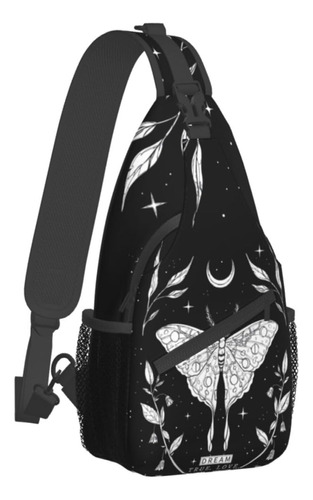 Bolsa Bandolera Tarot De Luna De Mariposa Blanca Negra Tarot