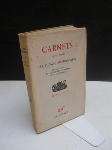 Ludwig Wittgenstein - Carnets 1914 1916 - En Francés