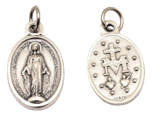 10 Medallas Dije Virgen Milagrosa Souvenirs  22mm- Italianas