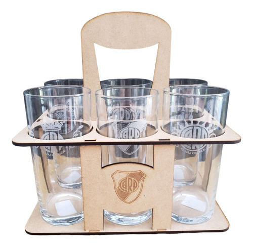 Set De 6 Vasos Grabados+organizador *especial Día Del Padre*