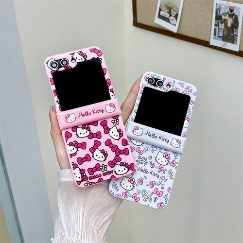 Funda De Hello Kitty Con Dije Para Celular Zflip3/4/5/6