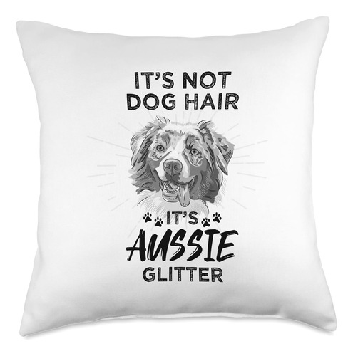 Australian Shepherd Gifts - Almohada Con Purpurina, 17.7 X 1