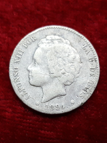 Moneda De 1 Peseta España - Año 1894 - Cod 32047