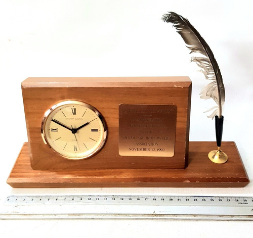 Reloj Japon De Escritorio De Madera Fina De 30x12 Cm. 