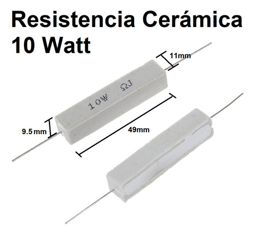 RS10. RESISTENZA 10 W 10% 1,8 K OHM FILO IN CORPO CERAMICO