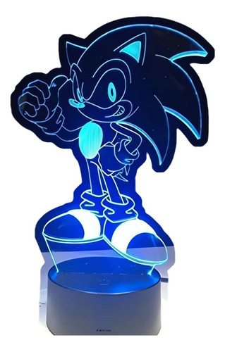 Lampara 3 D Led Sonic Running 7 Colores