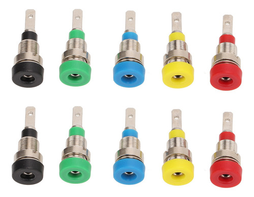 Anriy Conector Tipo Banana, 2 Mm, Latón, Seguro, 5 Colores,