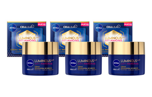 Nivea Luminous Crema De Noche 50ml (x3)