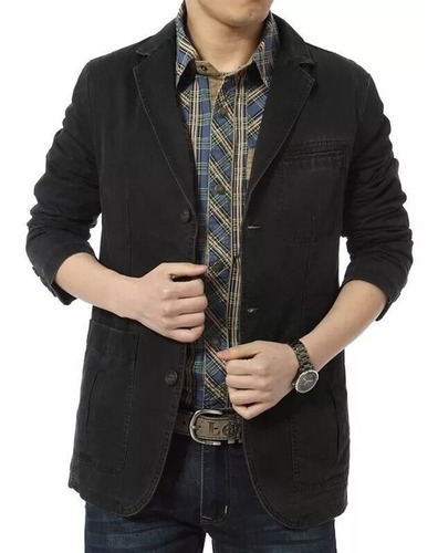 Parka De Algodón Entallada Tipo Blazer Casual Para Hombre