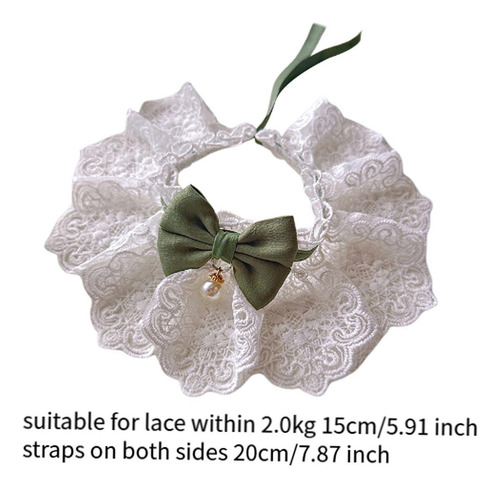 Coleira De Renda Para Gatos Com Laço Fofo Petff Sweet Scarf