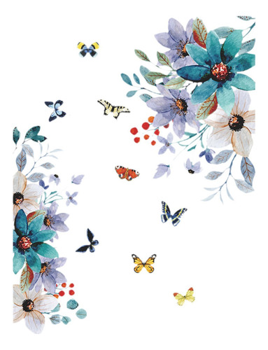 Adhesivo De Pared Con Diseño De Flores, Accesorio De