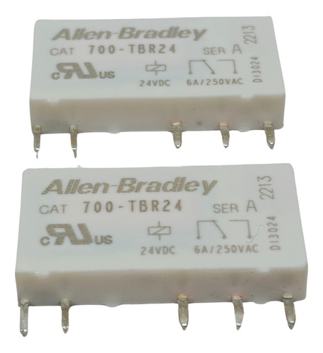 Allen Bradley 700-tbr24 Relé De 1 Polo 24 V Lote De 2 Piezas