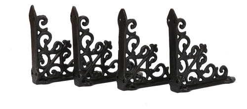 Soporte Decorativo Hierro Fundido Negro Accesorio Rustico 4