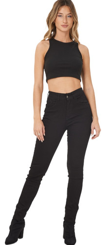 Pantalon Chupin De Mujer Levanta Cola Tiro Alto Elastizado 