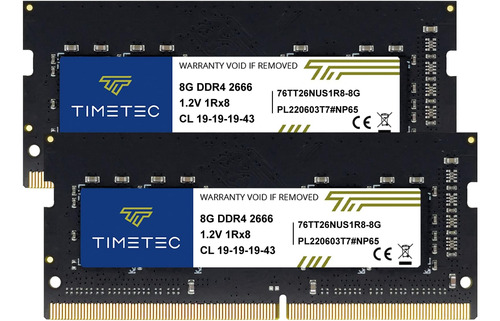 Timetec Kit 16 Gb (2 X 8 Gb) Ddrmhz (ddrpc (pcv) Sin Ecc Sin