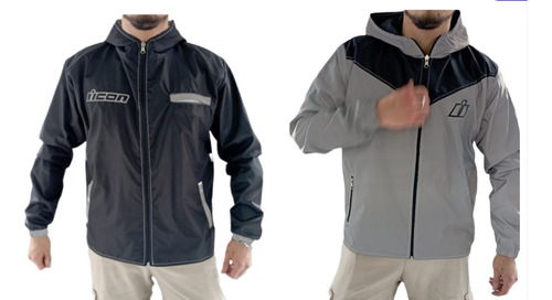 Chaqueta Reflectiva  Doble Faz Para Hombre Impermeable