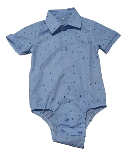 Body Infante Manga Corta Estampada Emelec Celeste/Azul - Talla 0-3 Meses -  929124