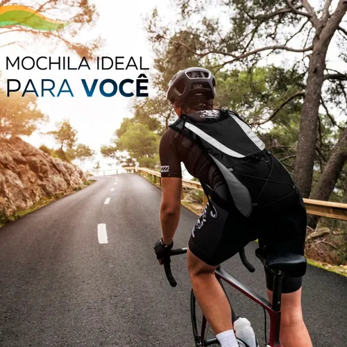 Mochila de hidratación impermeable con bolsa de agua para ciclismo de 2 litros, color negro
