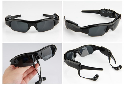 Óculos Espião Mp3 - Óculos De Sol Câmera Espiã E Com Sd 8gb