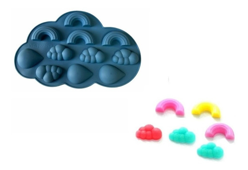 Moldes De Silicona Molde Arcoiris Molde Silicona Nube Gotas