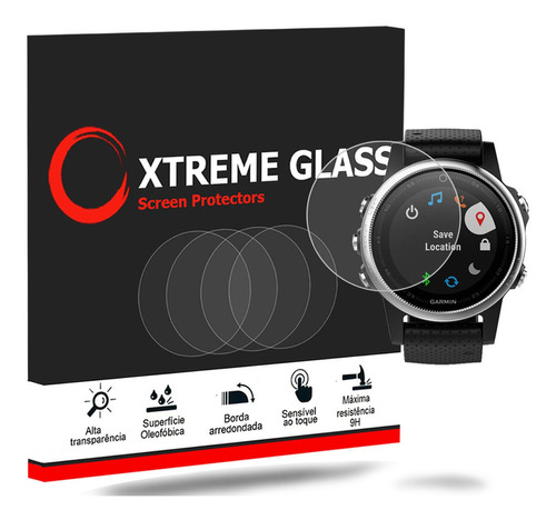 Kit 2 Pelicula Xt Glass Garmin Fenix 5s Plus Proteção Vidro