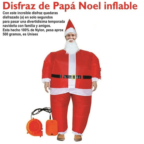 Imagen 1 de 1 de Disfraz De Papa Noel Inflable