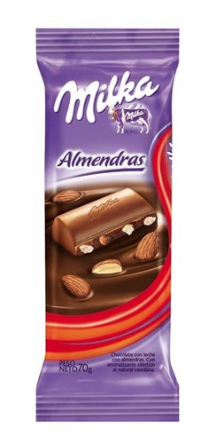 Pack X 6 Unid. Chocolate  Almendras 55 Gr Milka Chocolates