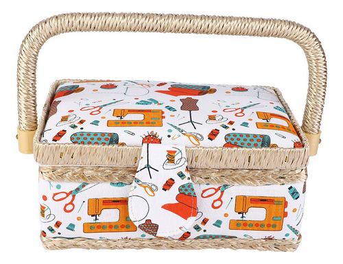 Caja De Coser Hecha A Mano, Tela Para El Hogar, Hilo Para Ma
