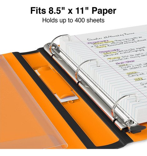 Binder Staples Better, 3 Anéis, 1,5 Polegadas, Laranja, Paco