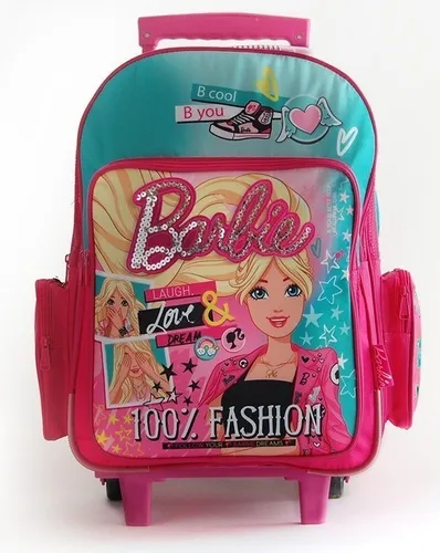 Mochila Barbie Con Ruedas 20 Pulgadas Escolar Nena MercadoLibre