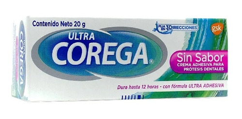 Ultra Corega X 20 Grs Sin Sabor Con Formula Ultra Adhesiva