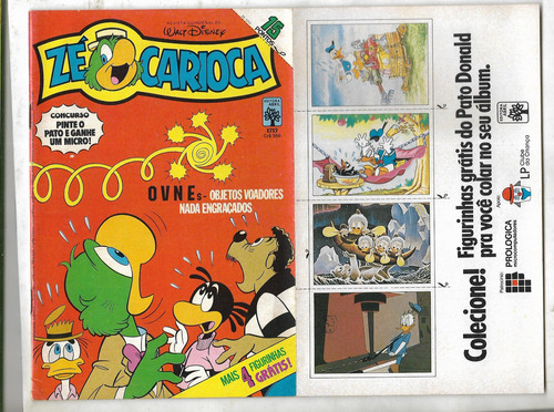 Zé Carioca Nº 1717 Set 1984 Brinde 4 Figurinhas Pato Donald (Usado)