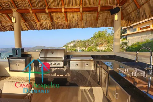 Cad Villa Emiliano. Con Terraza Con Alberca, Sala, Comedor, Bbq Y Vista A La Bahía De Acapulco
