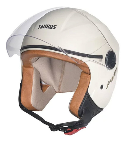 Imagem 5 de 6 de Capacete Taurus Joy23 Bege Fosco
