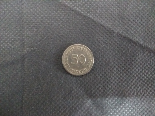 Moeda 50 Pfennig Alemanha 1949