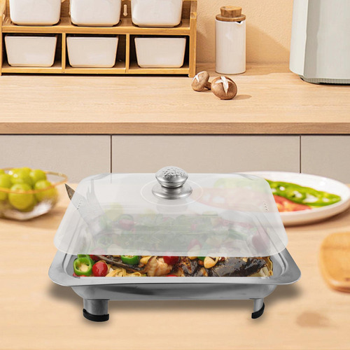 Sartén Para Asar Pescado Con Tapa De Acero Inoxidable,