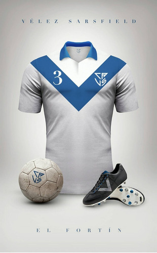 Cuadros Camiseta Retro Vintage Dorsal Velez Sarsfield 27x42