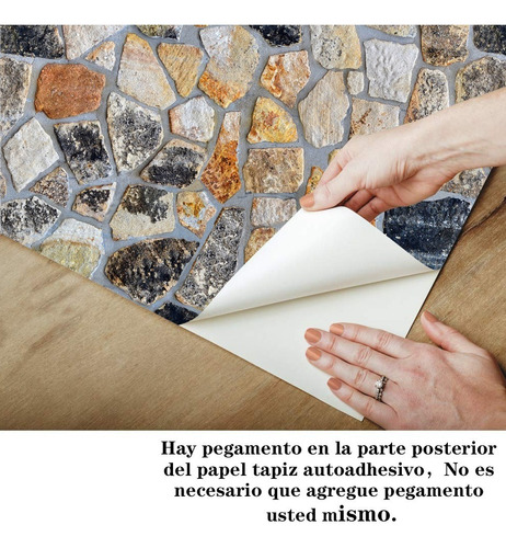 Imagen 8 de 8 de 3d Papel Tapiz De Piedra Laja Ladrillo Autoadherible Pared