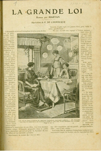 Livro La Grande Loi - 1913 /1914