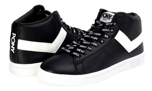 Tenis Pony Top Star Hi Soot Dama Action Leather
