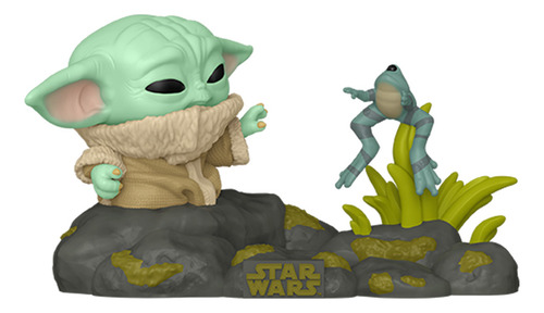 Funko Pop Deluxe Star Wars Mandalorian Grogu con rana 720