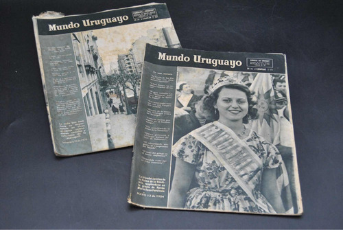 Antiguo Lotex2 Revista Mundo Uruguay 1954 1955 Viejo