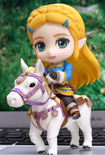 Princesa Zelda Nendoroid Original Con Caballo + Tazón+stiker