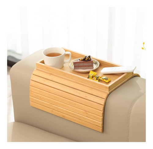 Bandeja De Reposabrazos De Sofá Bambú Gehe-mesa De Brazo Con