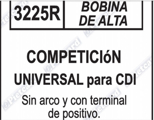 Imagen 2 de 3 de Bobina De Alta Competicion Universal Pietcard Argentina