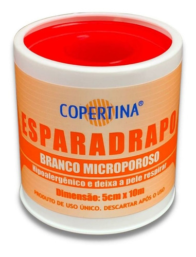 Esparadrapo Micropore Branco Copertina 5cm X 10m 1 Rolo