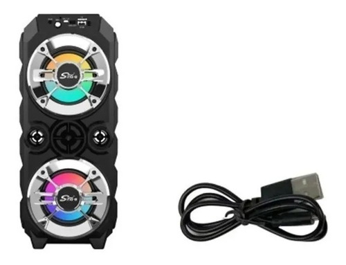 Imagen 7 de 7 de Parlante Bluetooth Portátil Con Luces Led 4 Pulgadas 10w