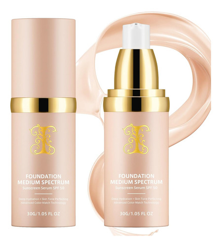 2 Bases 4 En 1 De Espectro Medio Con Spf 50+, Base Hidratant